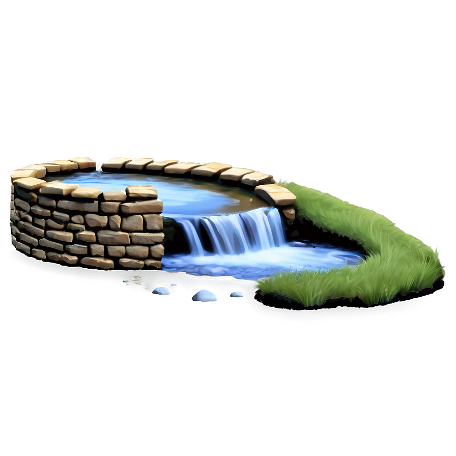 Stream With Waterwheel Png Otx