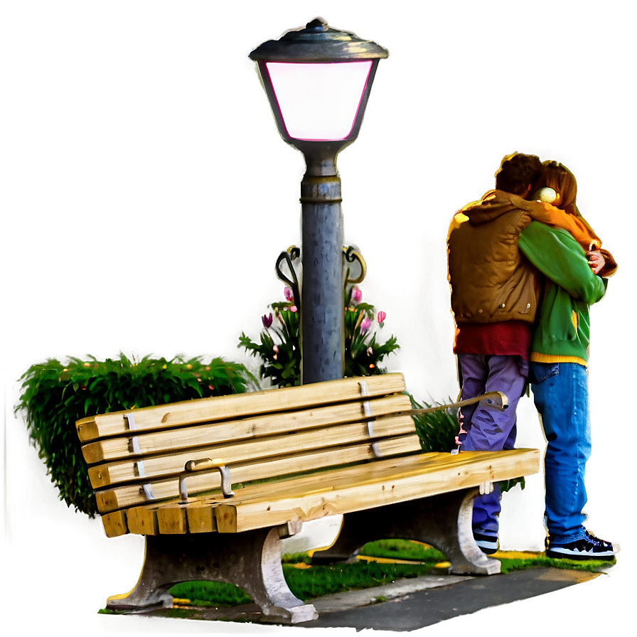 Street Light With Bench Png Qed47