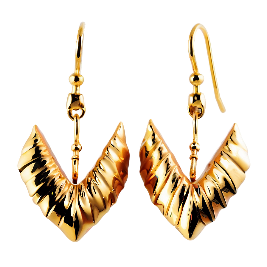 Striking Gold Zigzag Earrings Png 06262024