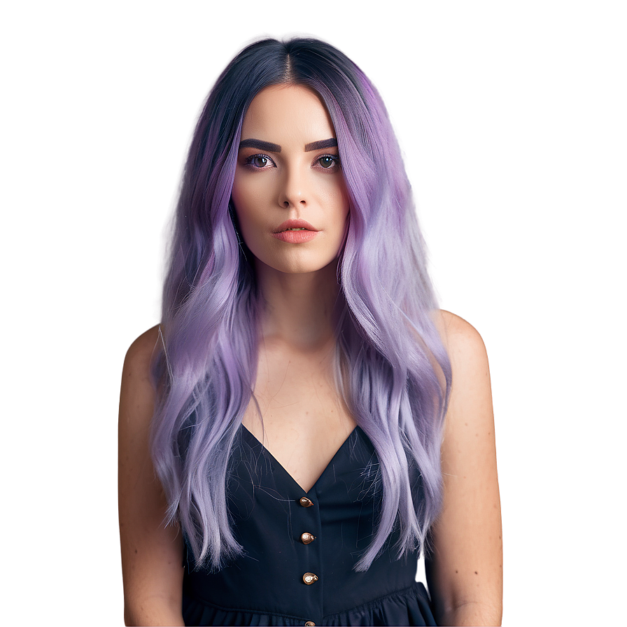 Striking Purple Hair Ombre Effect Png 06272024