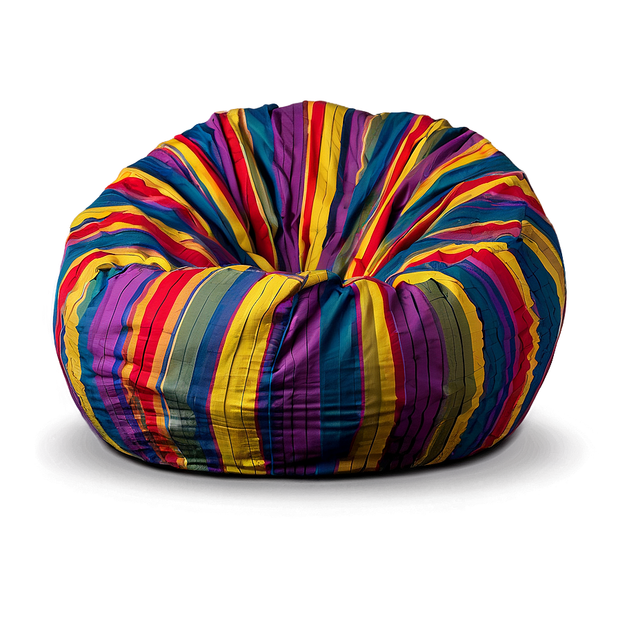 Striped Bean Bag Chair Png Olj