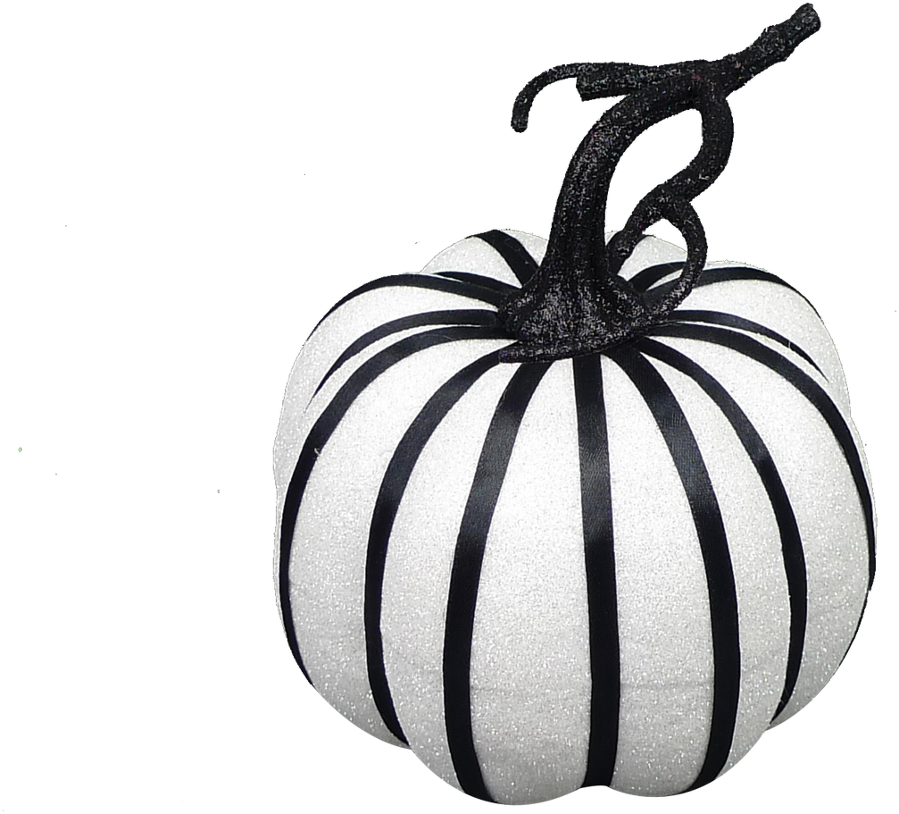 Striped Blackand White Pumpkin