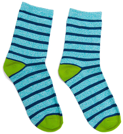 Striped Blue Green Socks