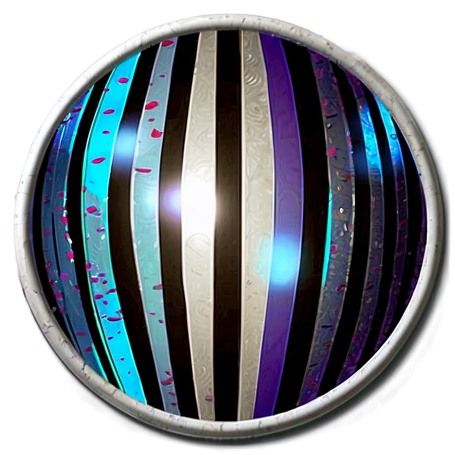 Striped Circular Sticker Png 74