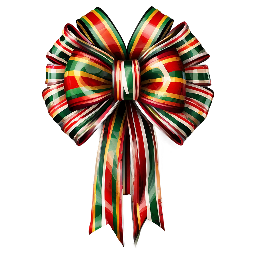 Striped Gift Bow Png 06132024