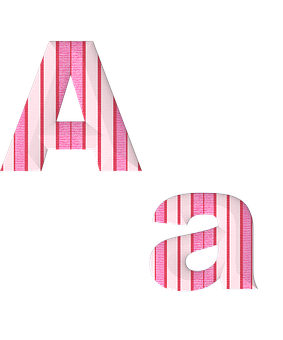 Striped Letter A Design