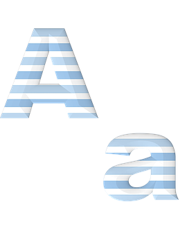 Striped Letter A Graphic