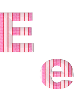 Striped Letter E Design