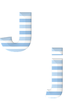 Striped Letter J Design