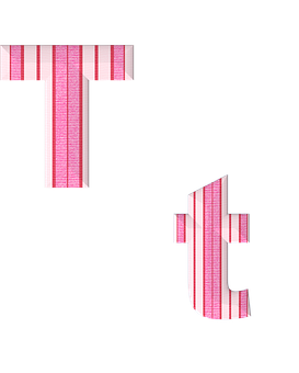 Striped Letter T Graphic