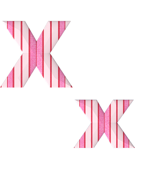 Striped Letter X Illusion