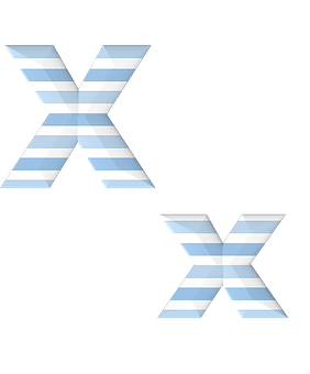 Striped Letter X Illusion