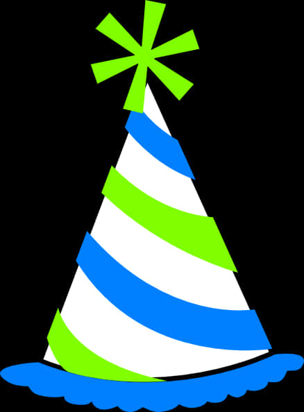 Striped Party Hat Vector