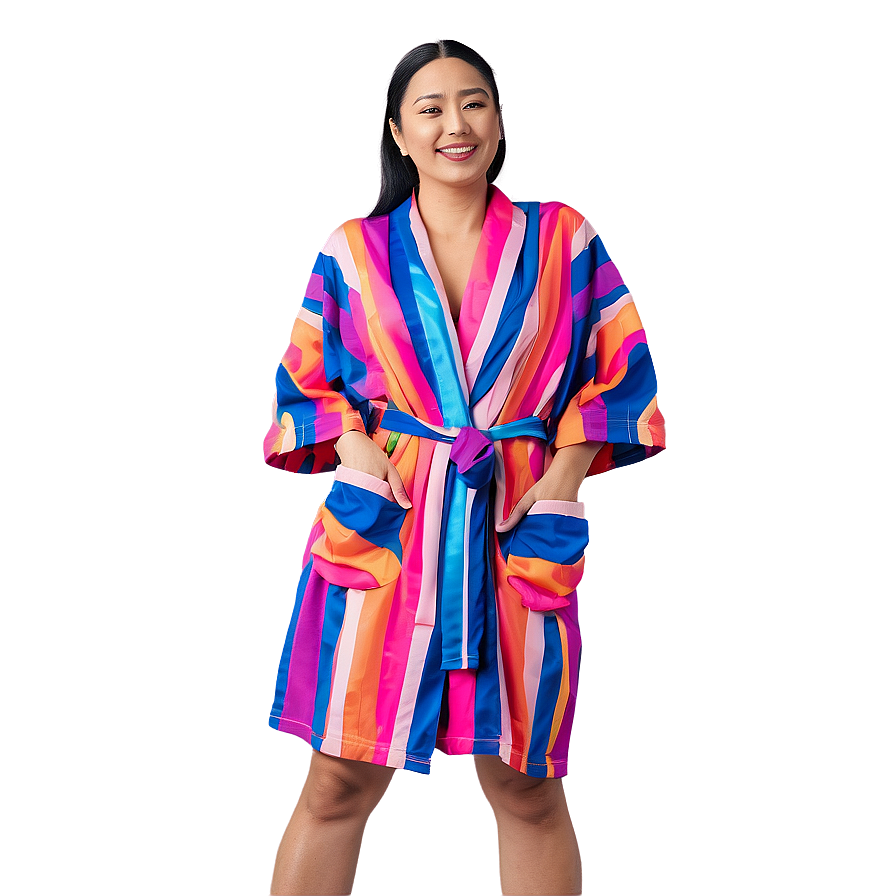 Striped Poolside Robe Png Ssh