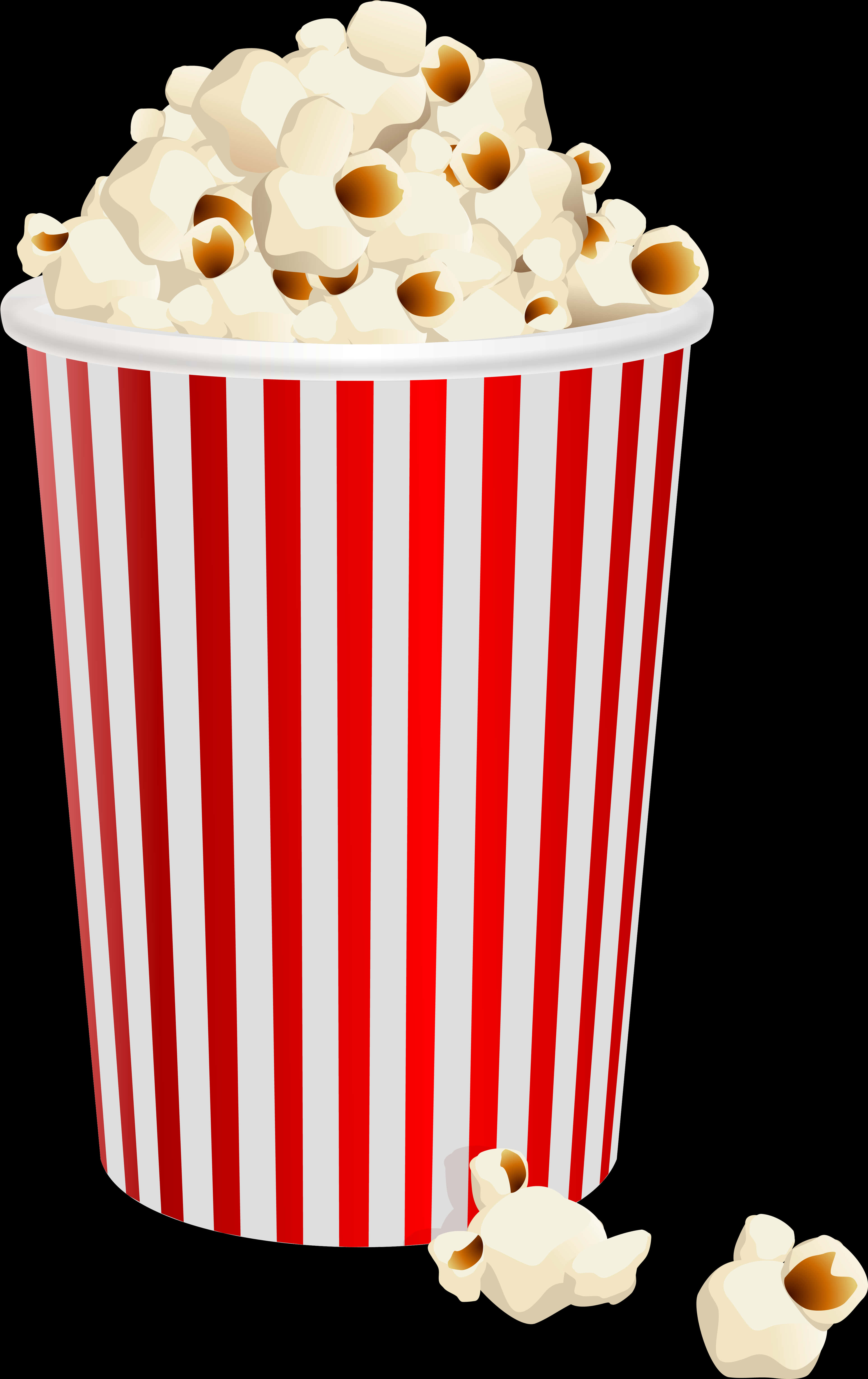 Striped Popcorn Bucket Clipart