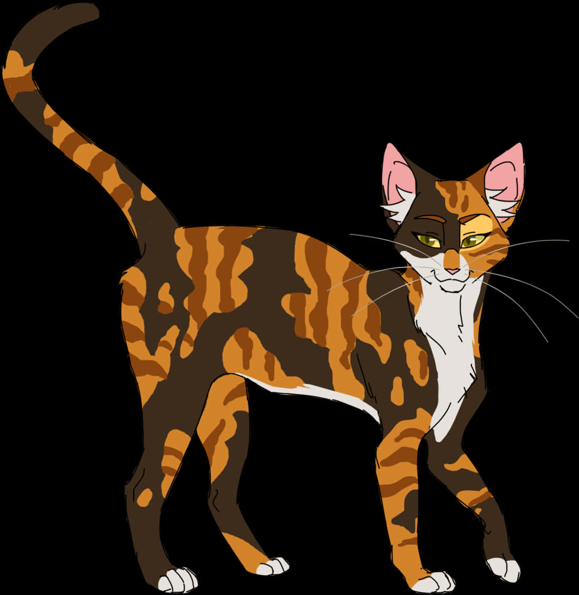 Striped Tabby Cat Illustration