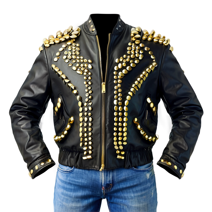 Studded Leather Bomber Png Wei89