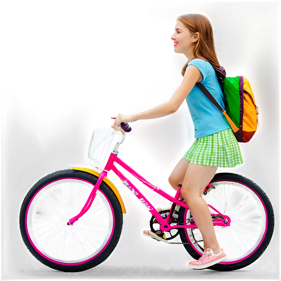 Student Riding Bike Png 05232024