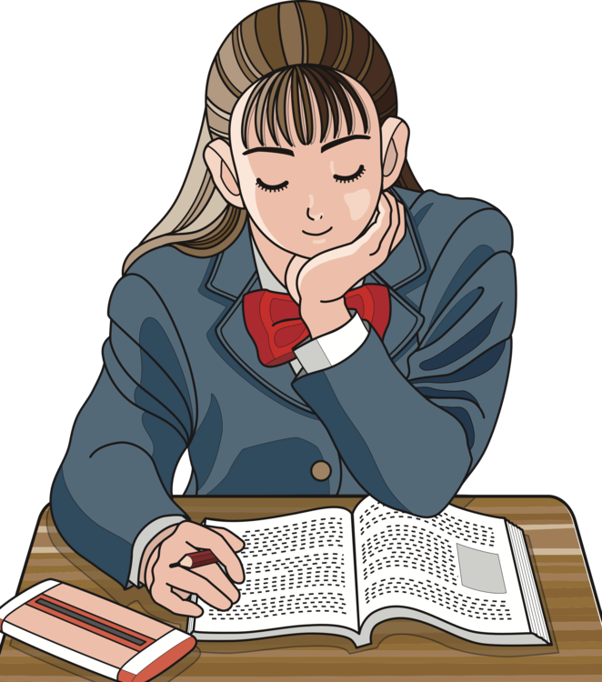 Student Studying Bible Clipart