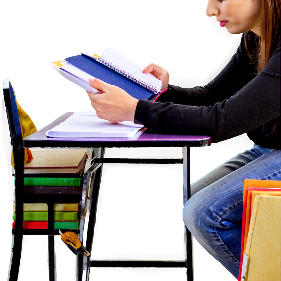 Student Studying For Exam Png 06282024