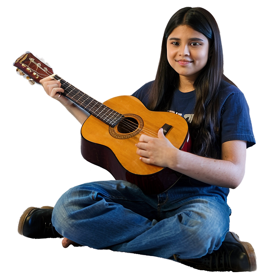 Student With Guitar Png Svg83