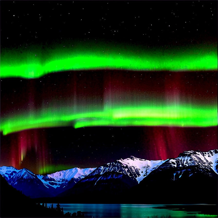 Stunning Aurora Boreal Panorama Png Pgl11