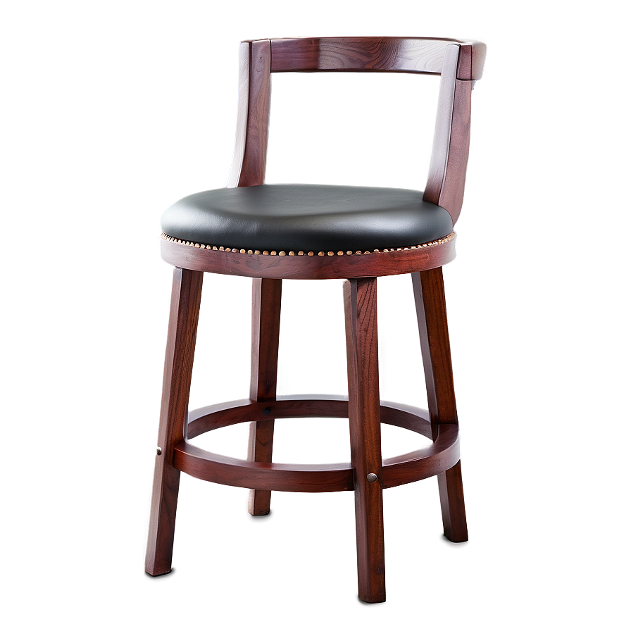 Sturdy Wooden Barstool Png 06282024