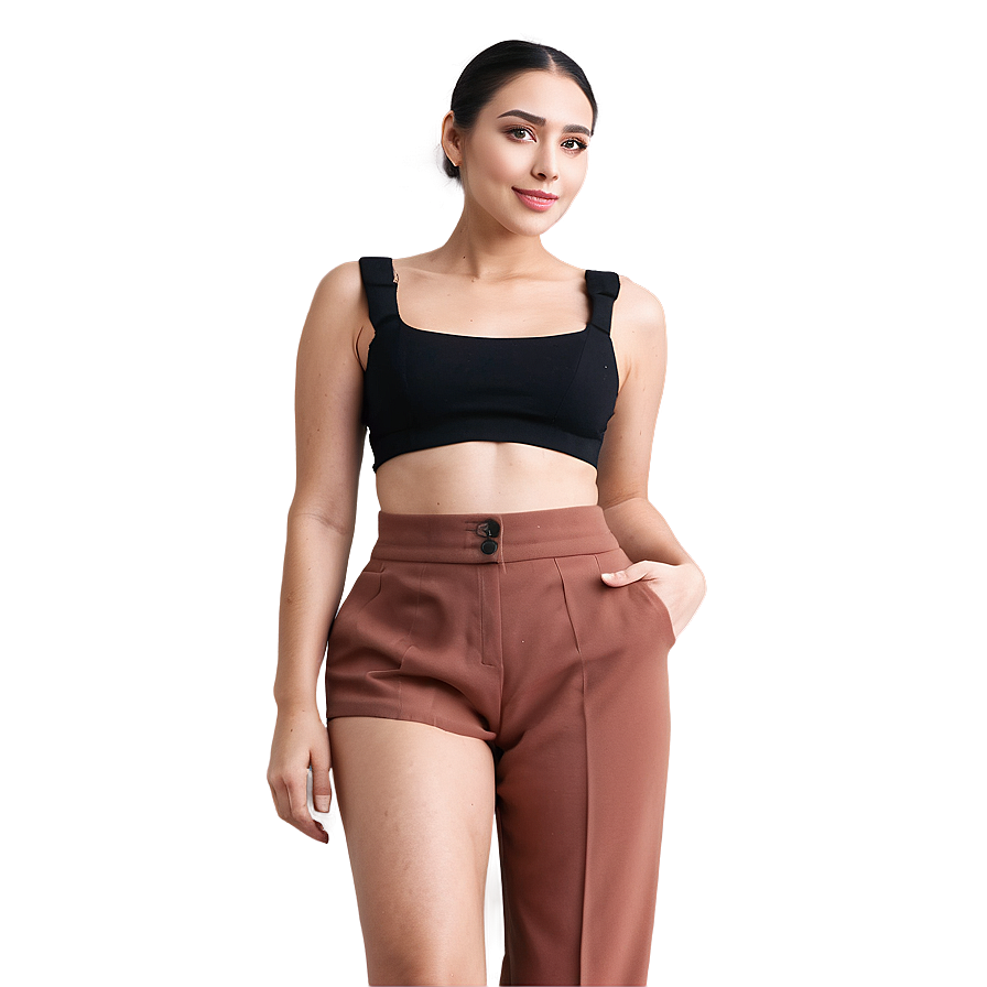 Stylish Black Crop Top Png 75