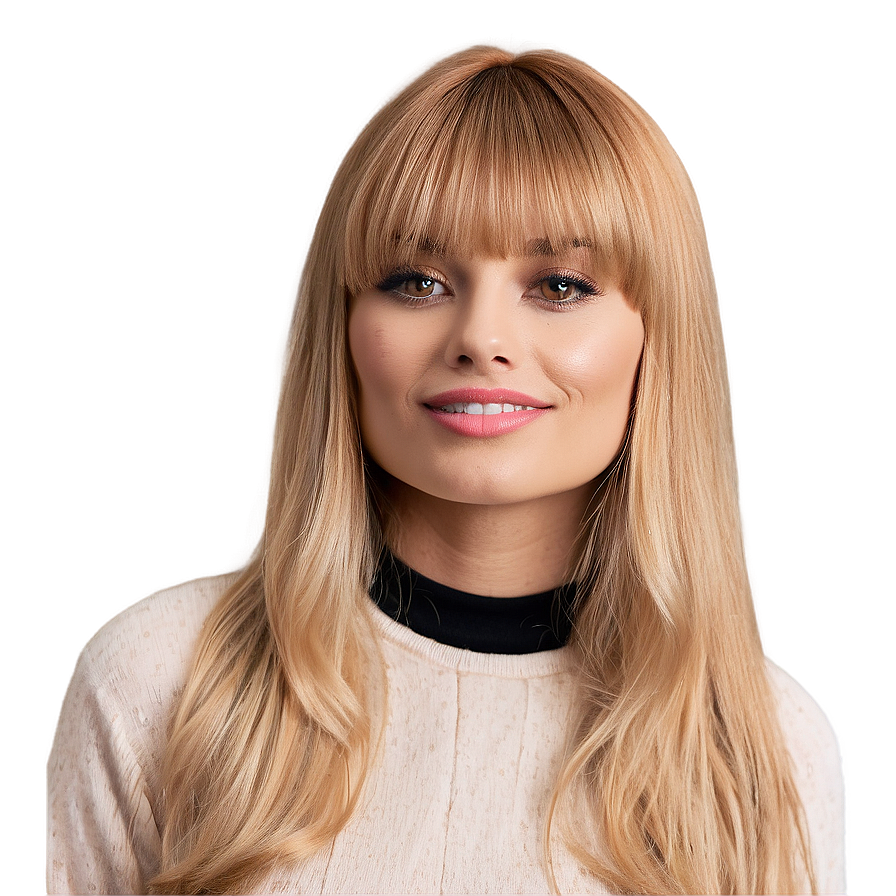 Stylish Blonde Bangs Look Png 06282024