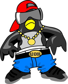 Stylish Cartoon Penguinwith Attitude