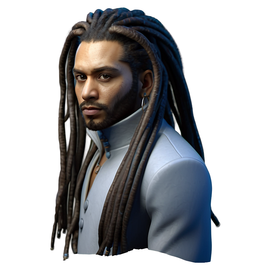 Stylish Dreads Look Png 46