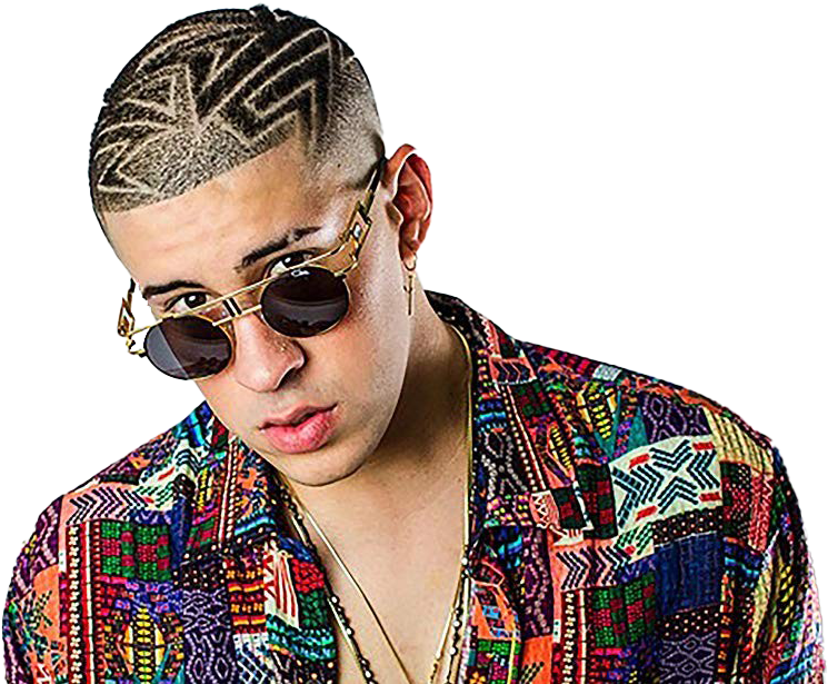 Stylish Manwith Patterned Haircutand Sunglasses