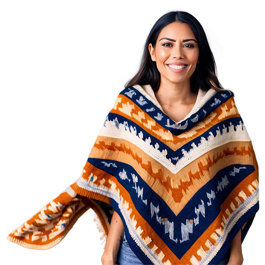 Stylish Poncho Wrap Png 06272024