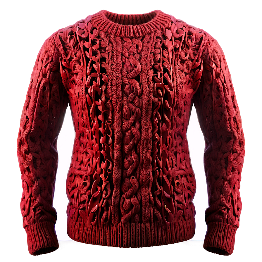 Stylish Red Sweater Png 06292024