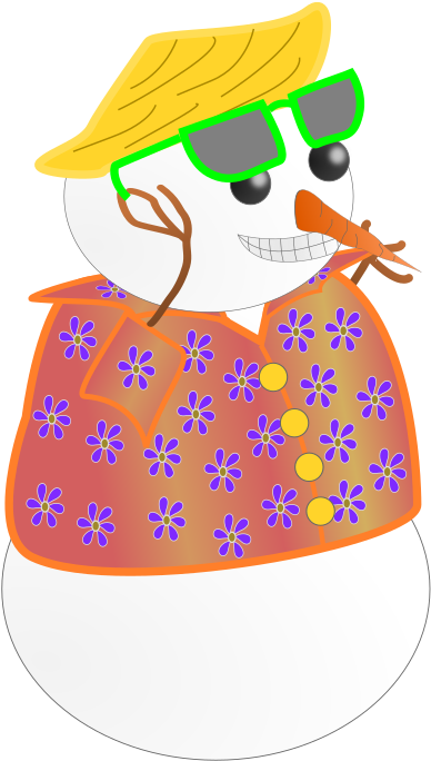 Stylish Snowman Clipart