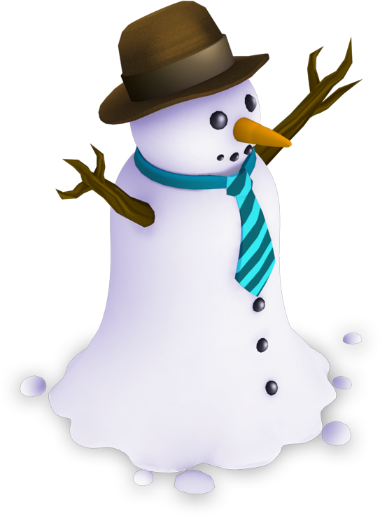 Stylish Snowmanwith Hatand Scarf Clipart