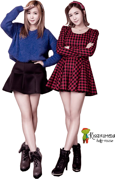 Stylish_ Twin_ Sisters_ Fashion_ Pose