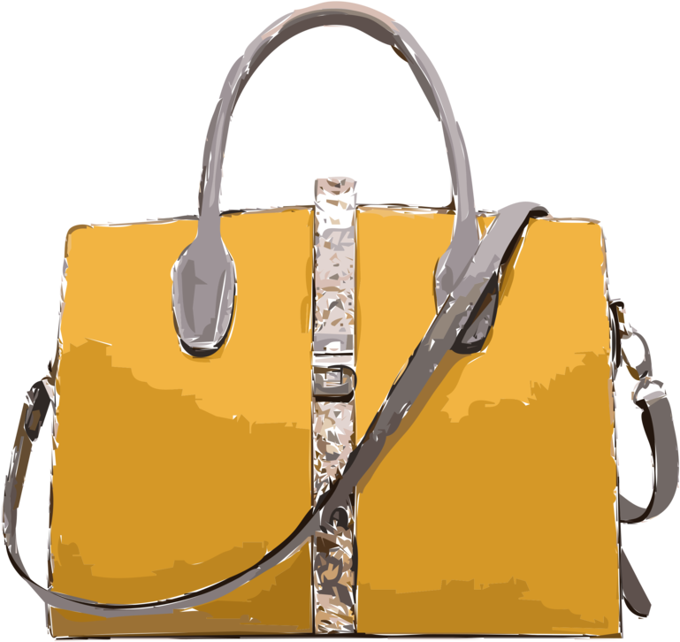 Stylish Yellow Handbag Illustration