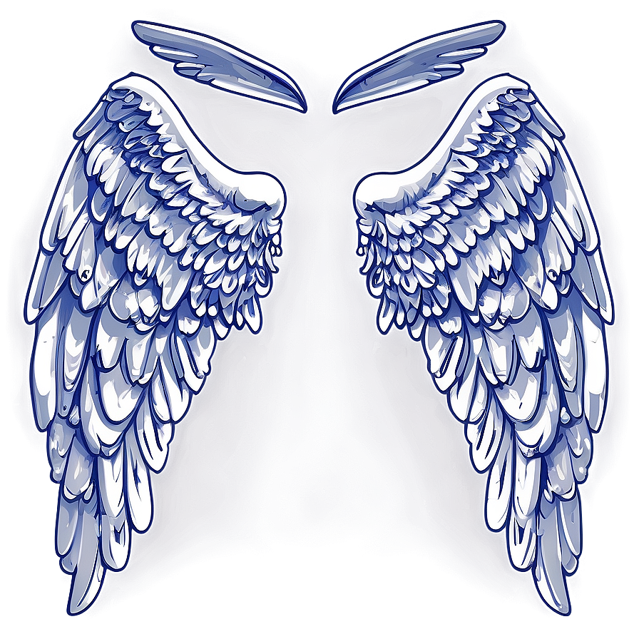 Stylized Angel Wings Symbol Png Mje42