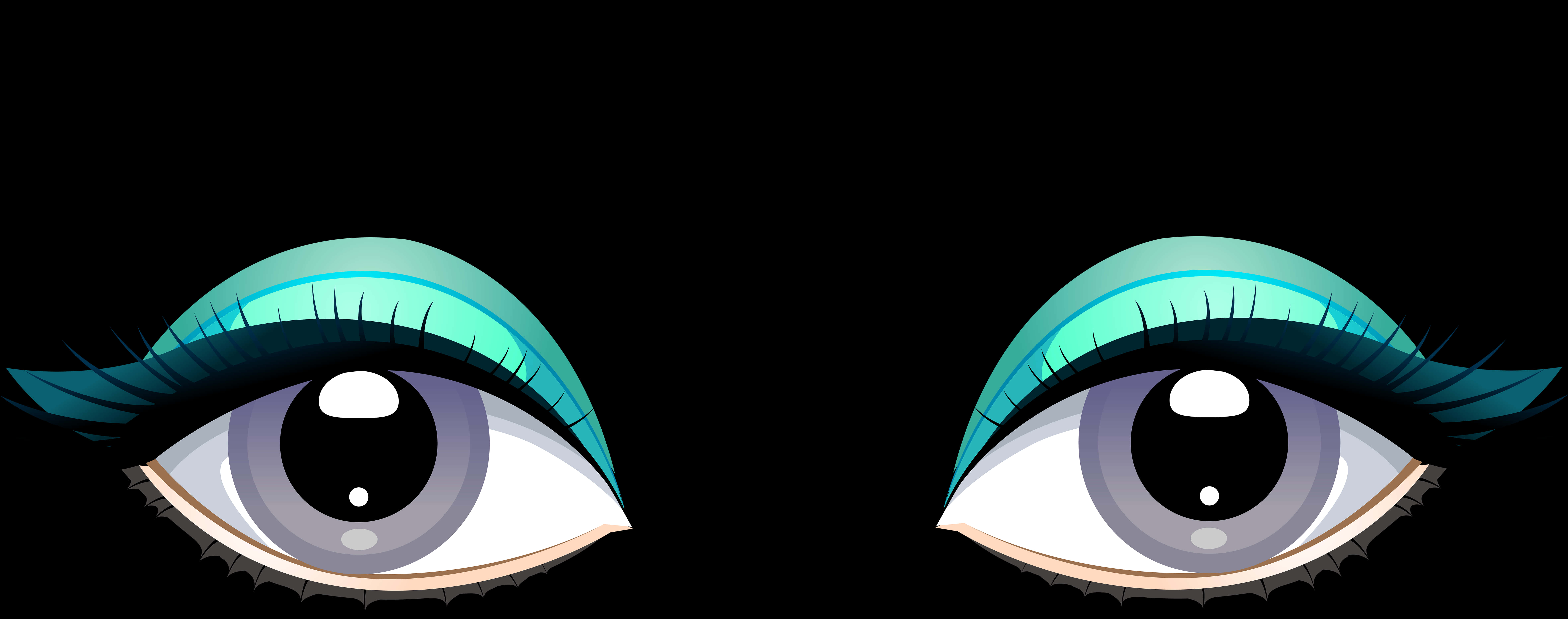 Stylized Anime Eyes Vector