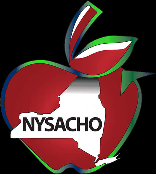 Stylized Apple N Y S A C H O Logo