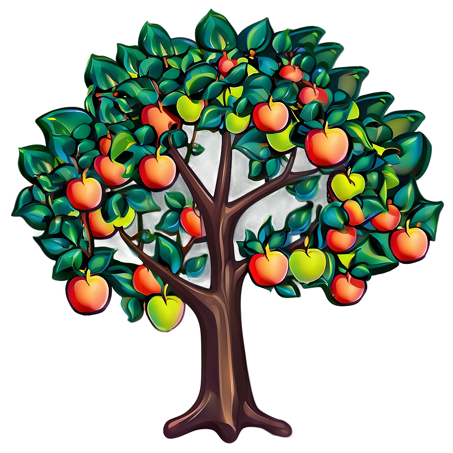 Stylized Apple Tree Png Iyd87