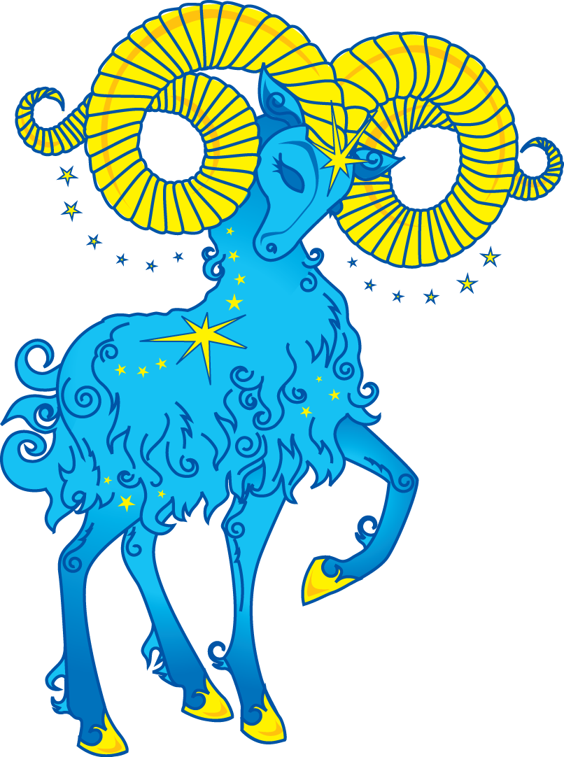 Stylized Aries Zodiac Sign