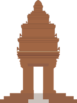 Stylized Asian Pagoda Illustration