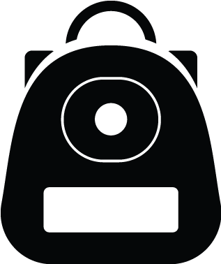 Stylized Backpack Icon