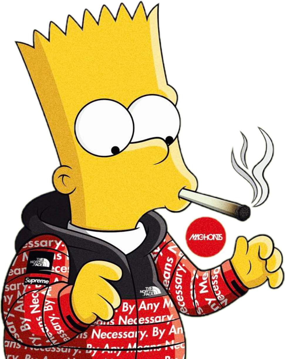 Stylized Bart Simpson Smoking