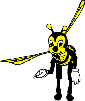 Stylized Bee Cartoon Character