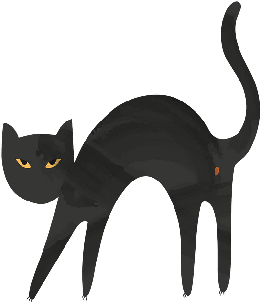 Stylized Black Cat Illustration