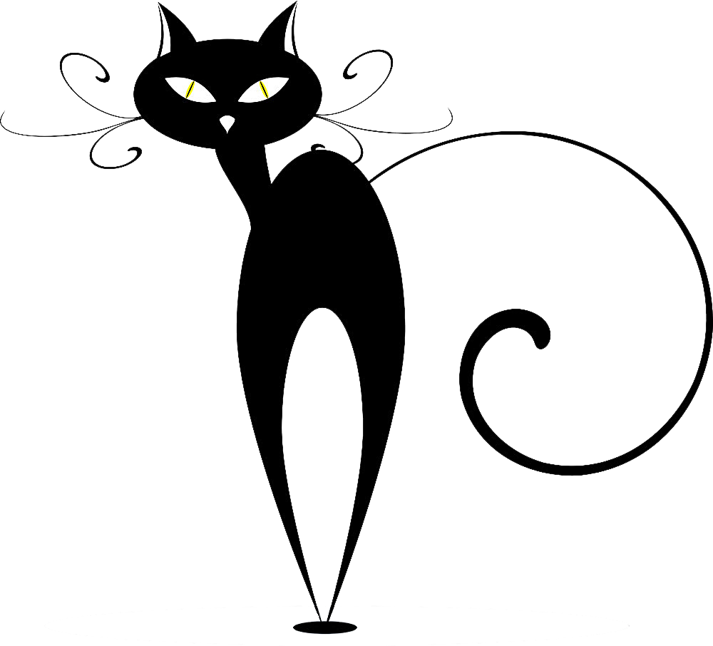 Stylized Black Cat Illustration