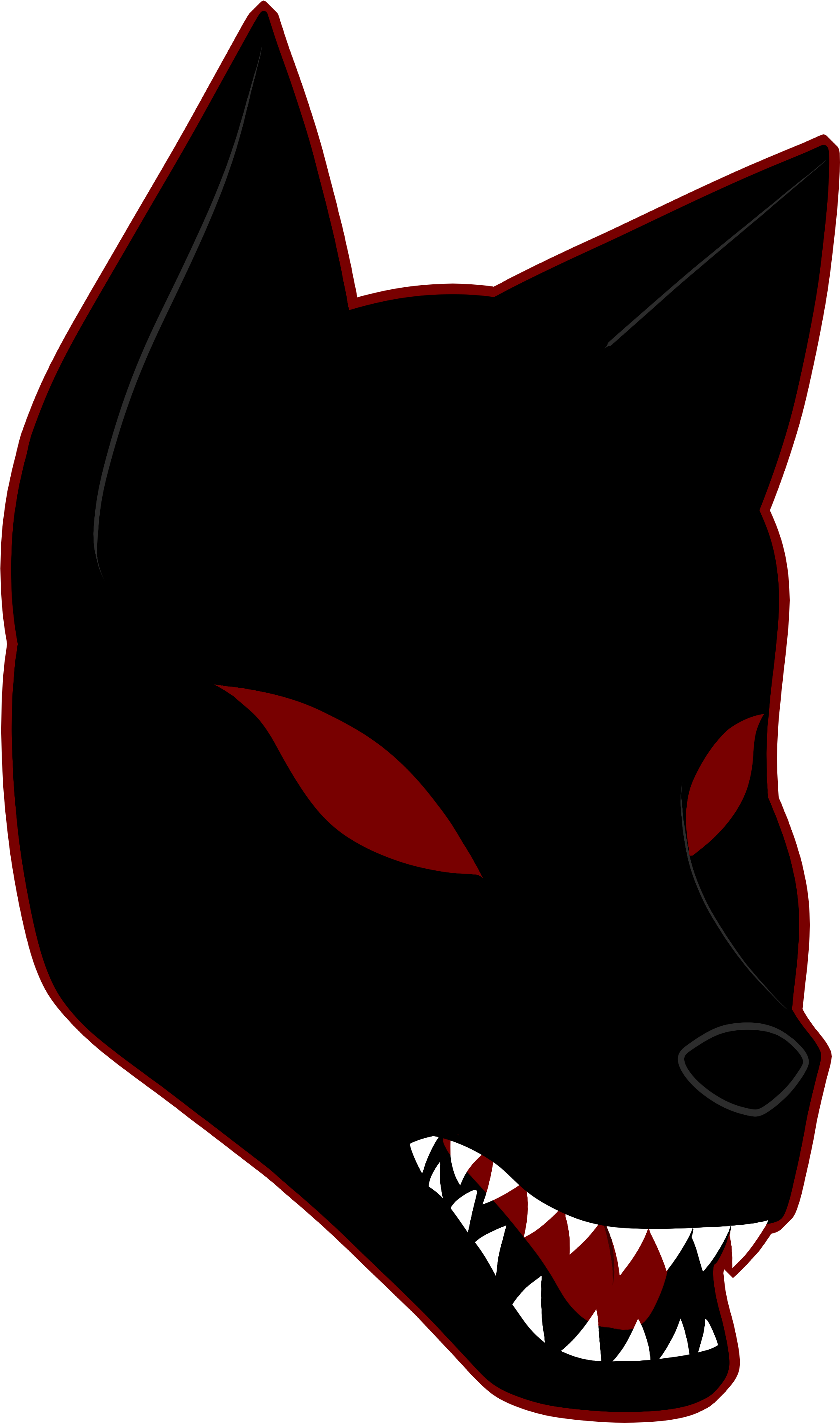 Stylized Black Fox Mask Graphic